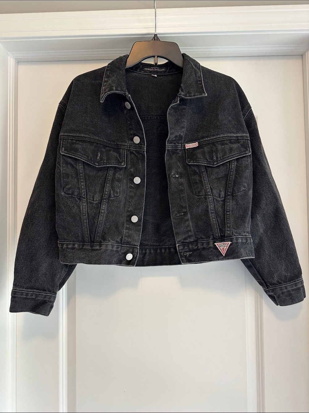 Vintage black denim Guess by Georges Marciano Jacket
